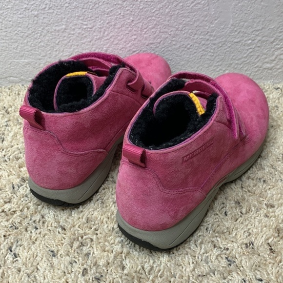 Merrell  Pink Faux Fur Lined Double Strap Boots Sz 5.5 - Picture 3 of 10